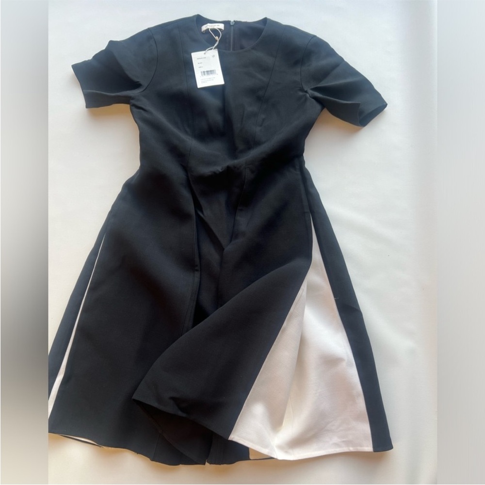 Lafayette 148 New York Black and White Midi Dress